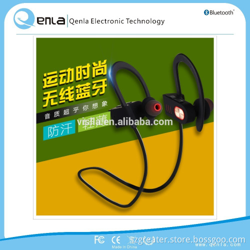 Metal button bluetooth sport earphone& headset wireless sport bluetooth earphone&headphones for Exercise running